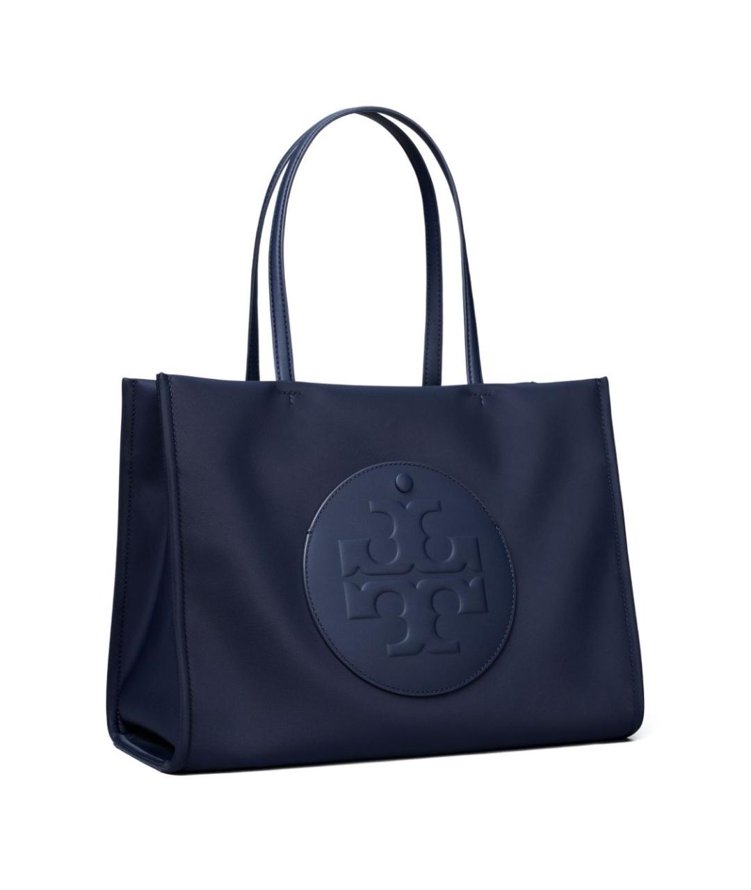 TORY BURCH Темно-синяя синтетическая сумка тоут, фото 5