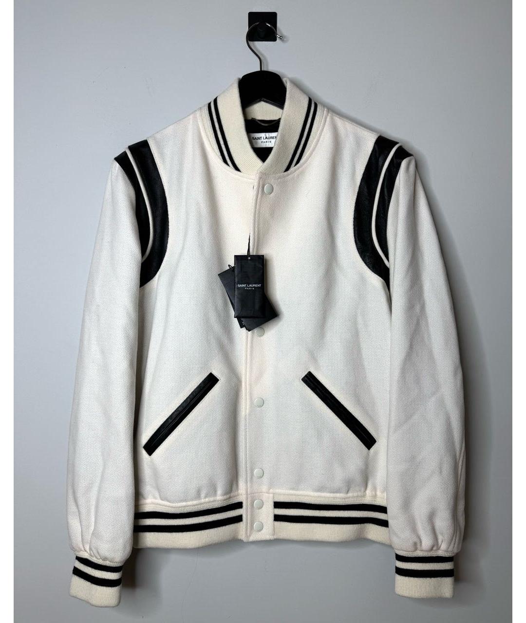 SAINT LAURENT Бежевая шерстяная куртка, фото 2