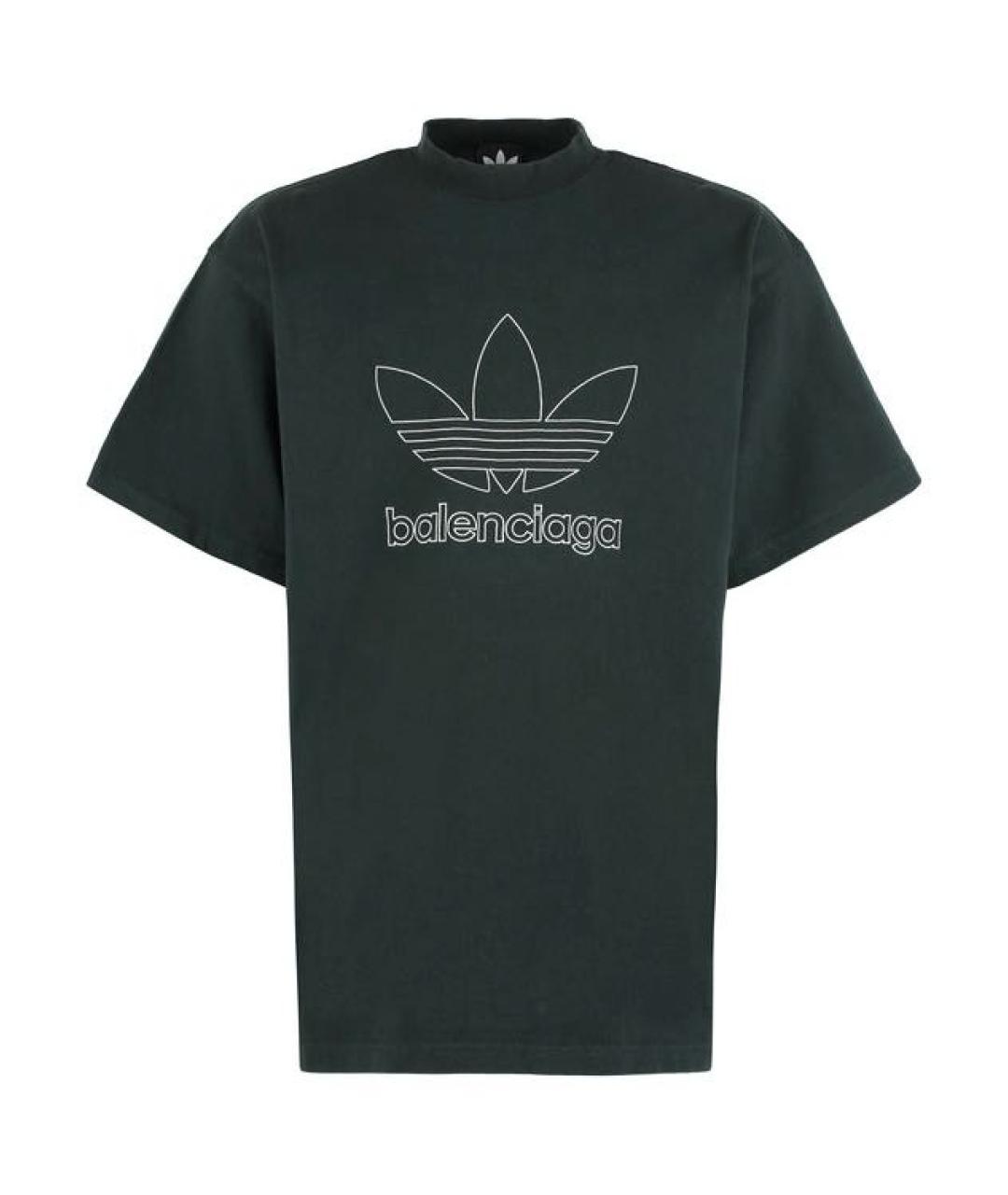 BALENCIAGA Зеленая хлопковая футболка, фото 1