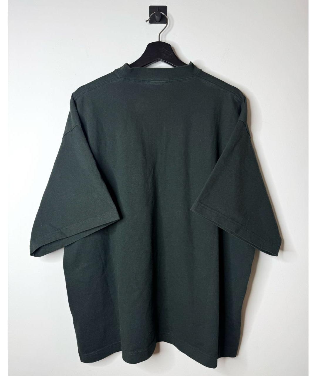 BALENCIAGA Зеленая хлопковая футболка, фото 3