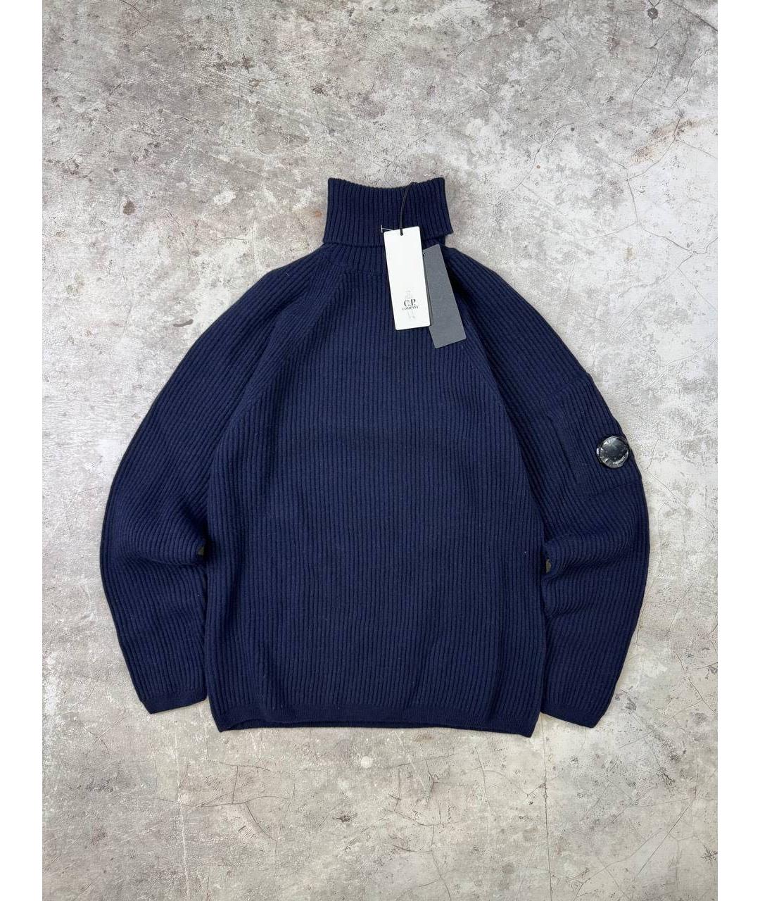 CP COMPANY Темно-синяя шерстяная водолазка, фото 8