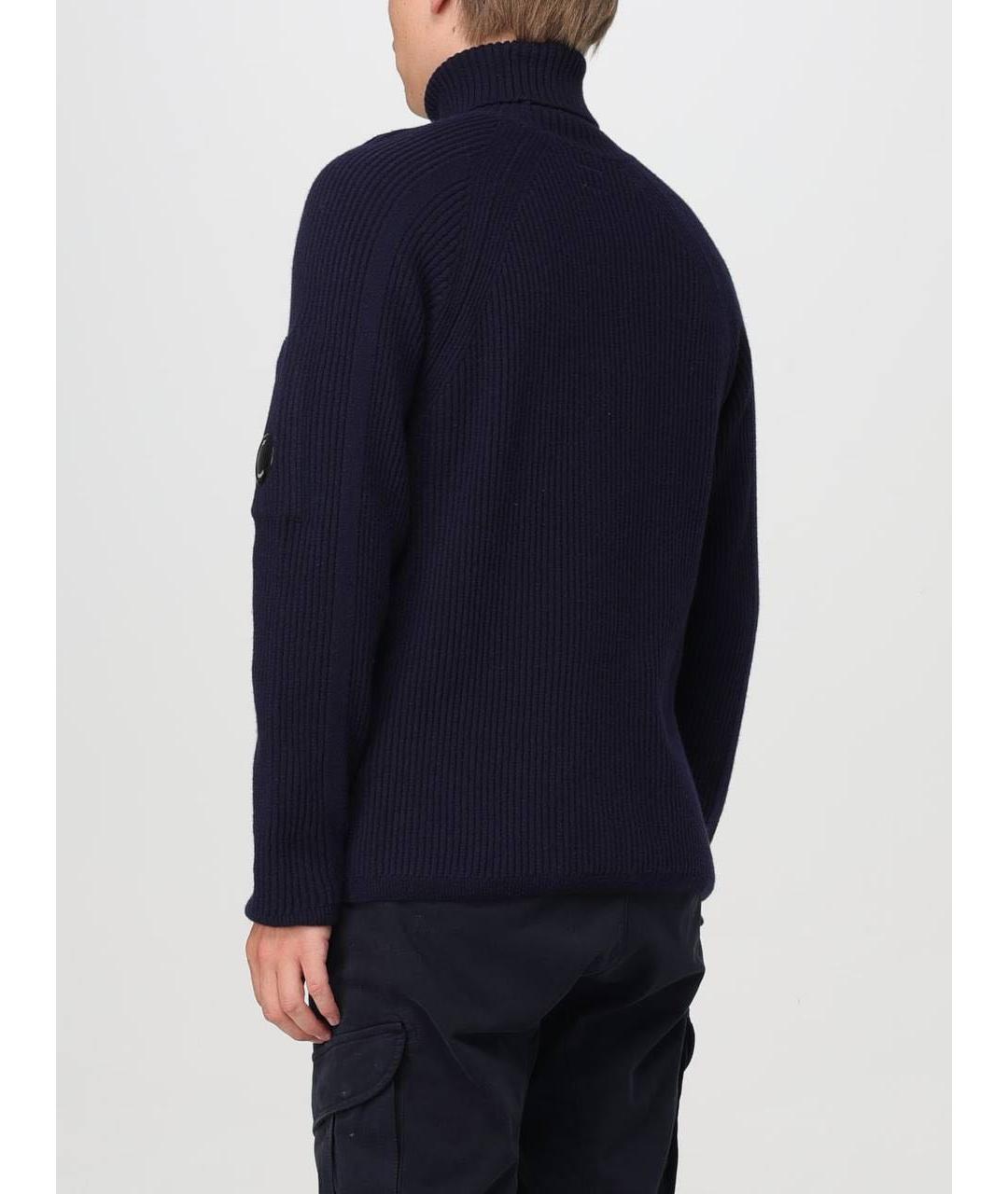 CP COMPANY Темно-синяя шерстяная водолазка, фото 7