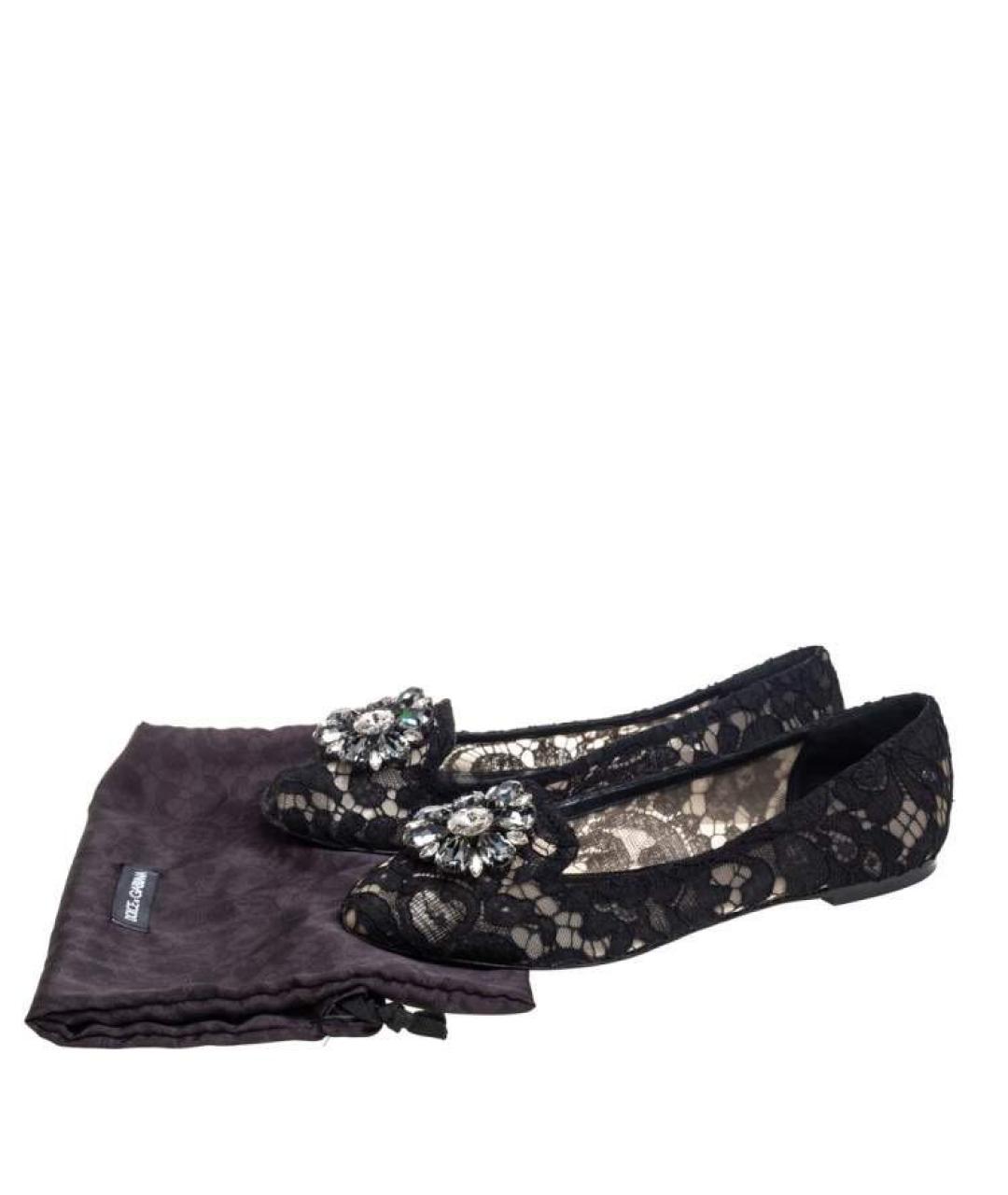 DOLCE&GABBANA Черные текстильные балетки, фото 6