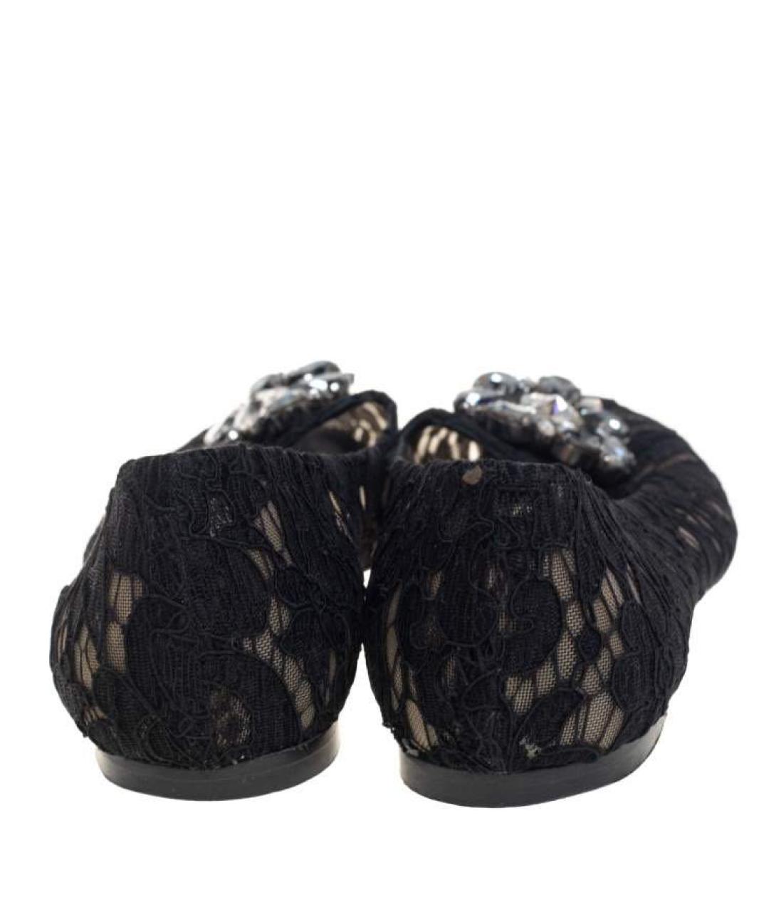 DOLCE&GABBANA Черные текстильные балетки, фото 4