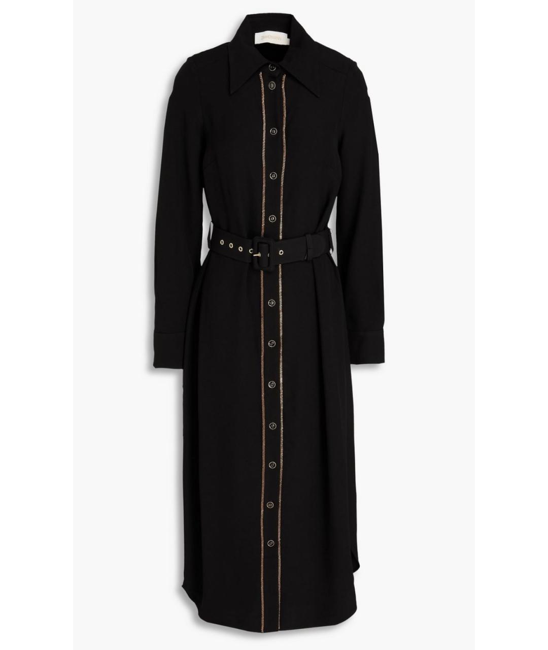 ZIMMERMANN Черное вискозное коктейльное платье, фото 1