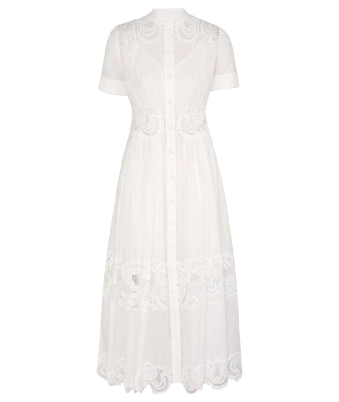 ZIMMERMANN Белое хлопковое повседневное платье, фото 1