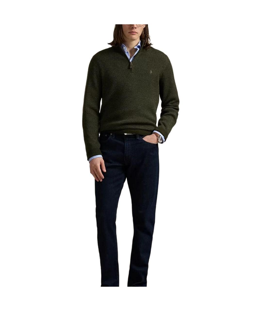 POLO RALPH LAUREN Зеленый джемпер / свитер, фото 2