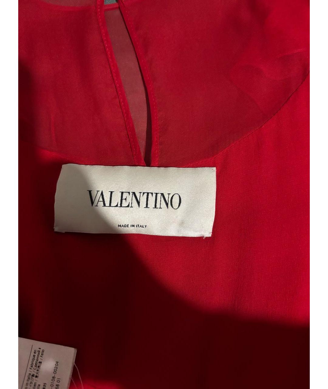 VALENTINO Красное шелковое вечернее платье, фото 2