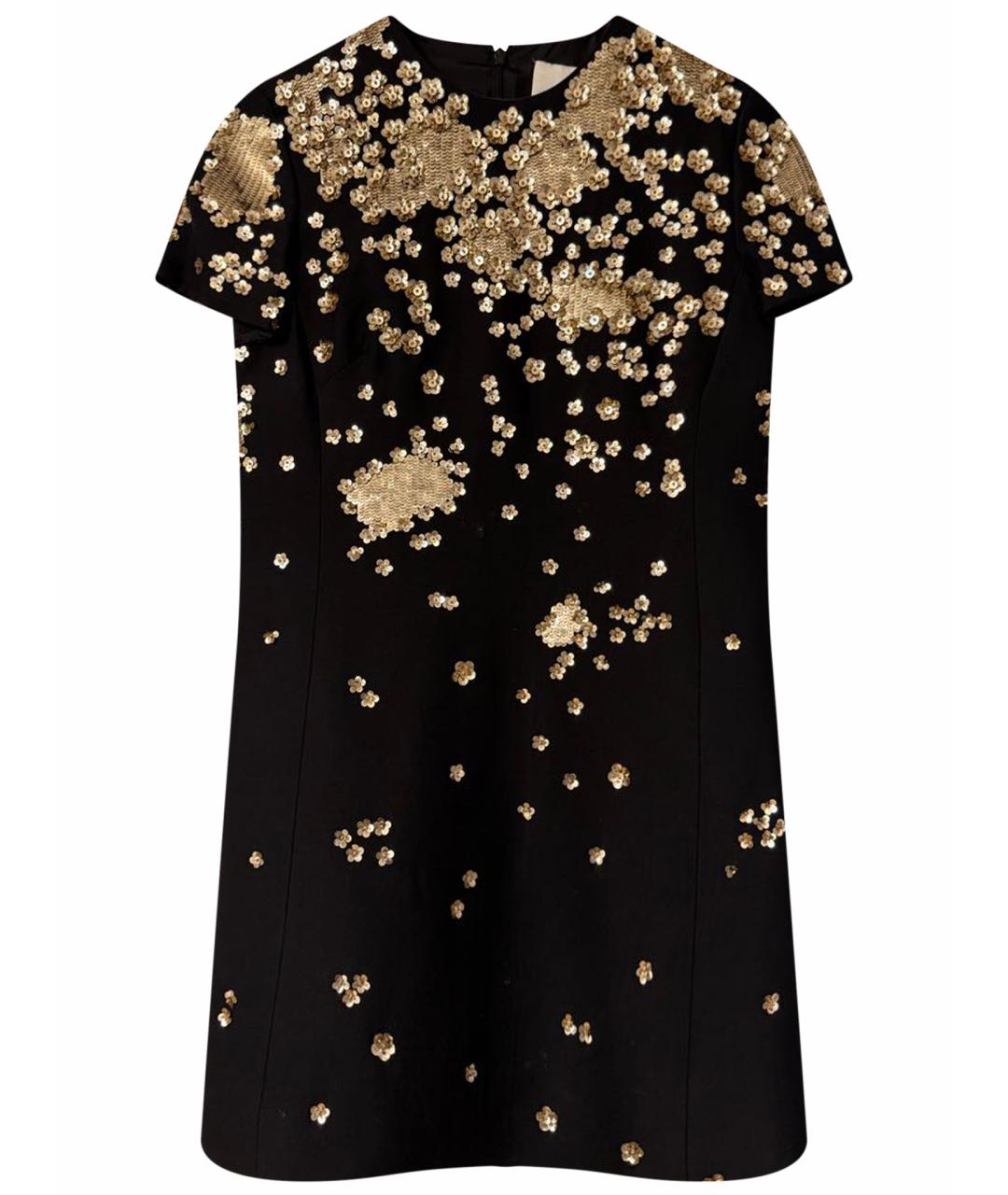 VALENTINO Черное шерстяное коктейльное платье, фото 1
