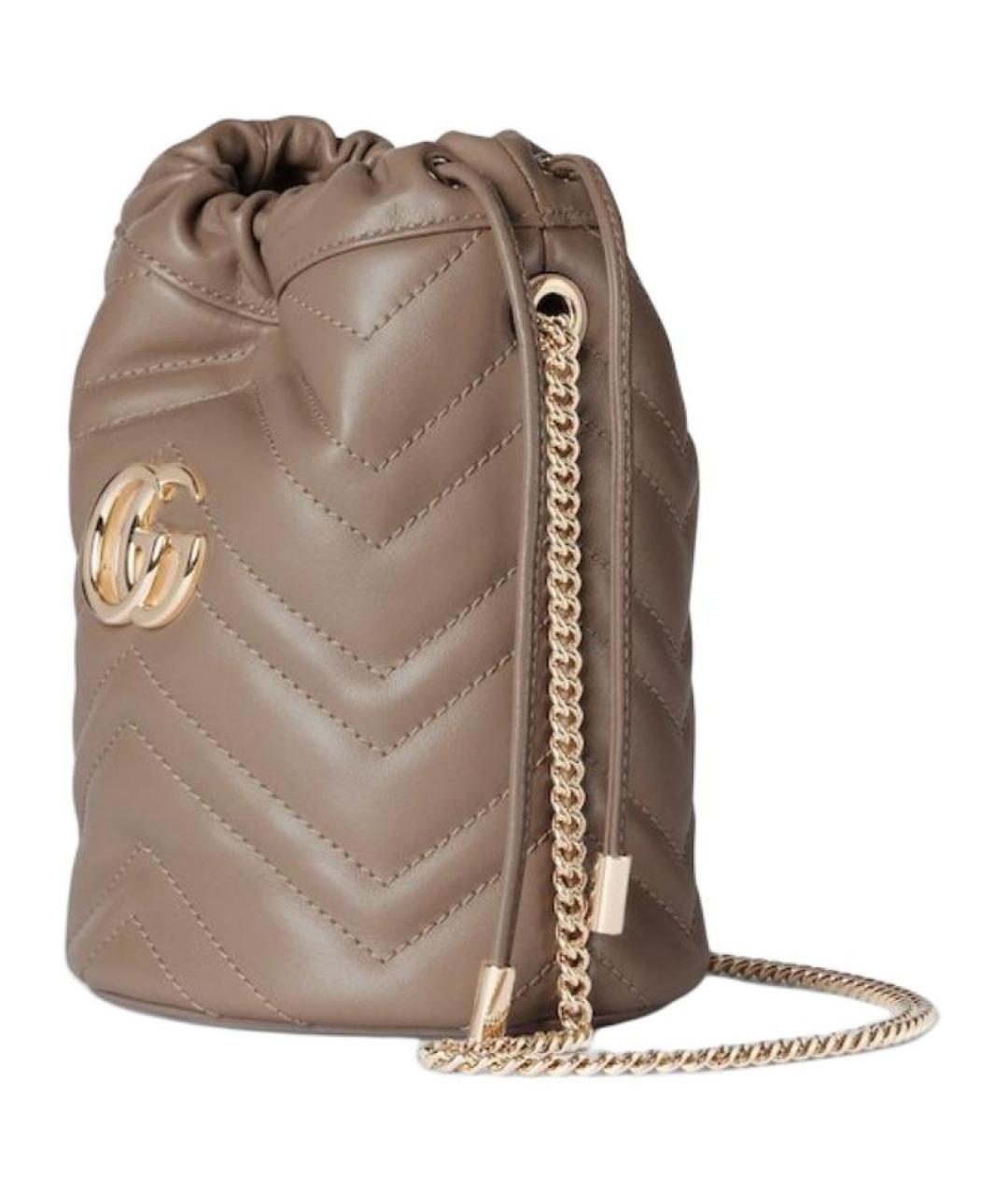 GUCCI Коричневая кожаная сумка через плечо, фото 3