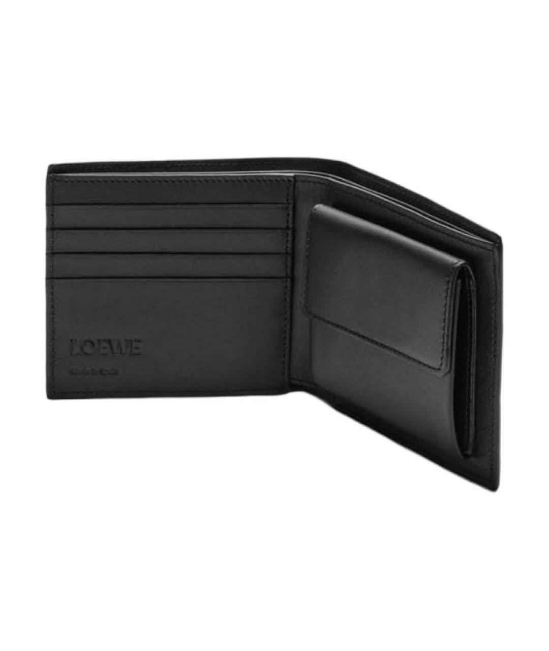 LOEWE Черный кожаный кошелек, фото 3