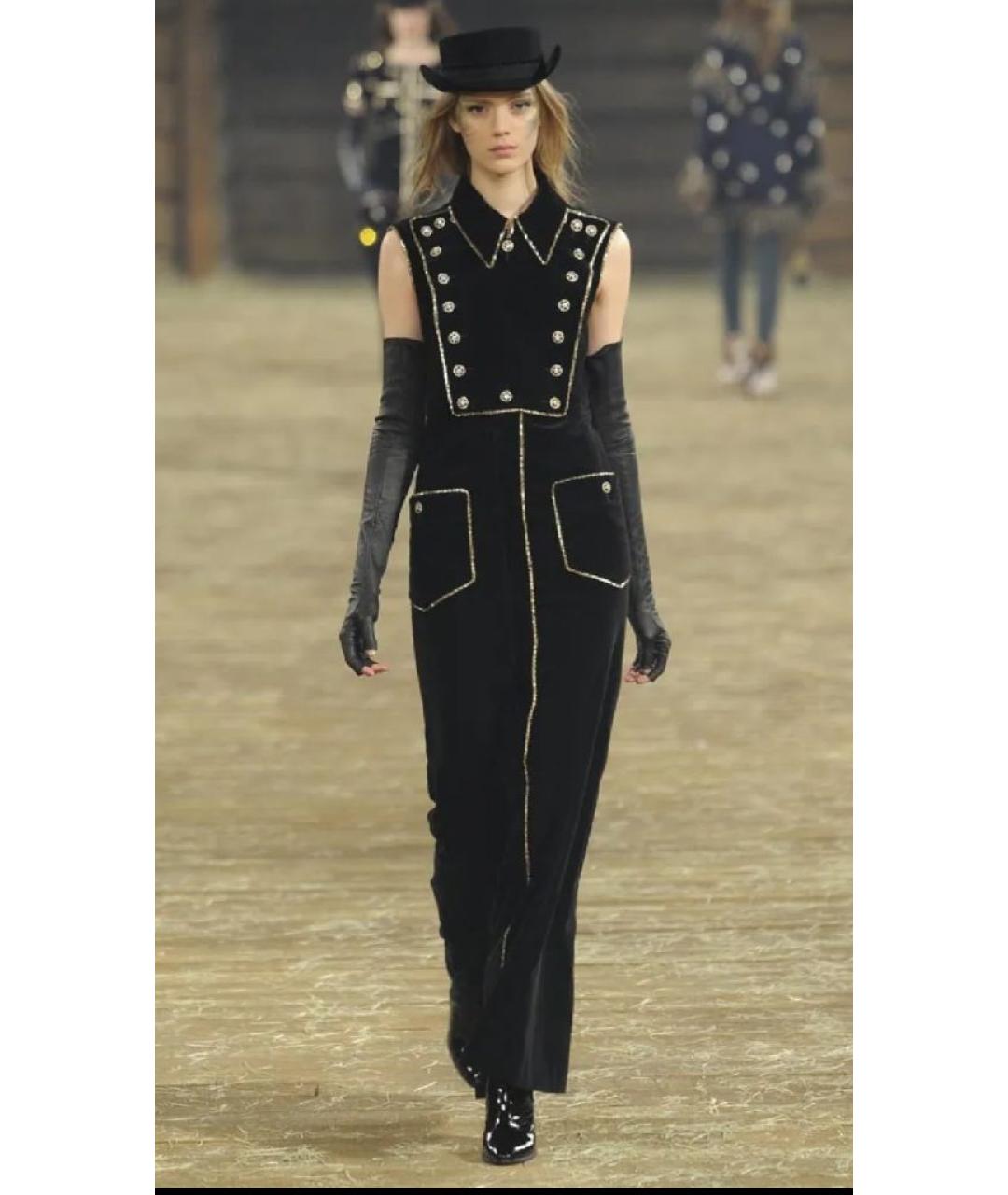 CHANEL Черное твидовое повседневное платье, фото 6