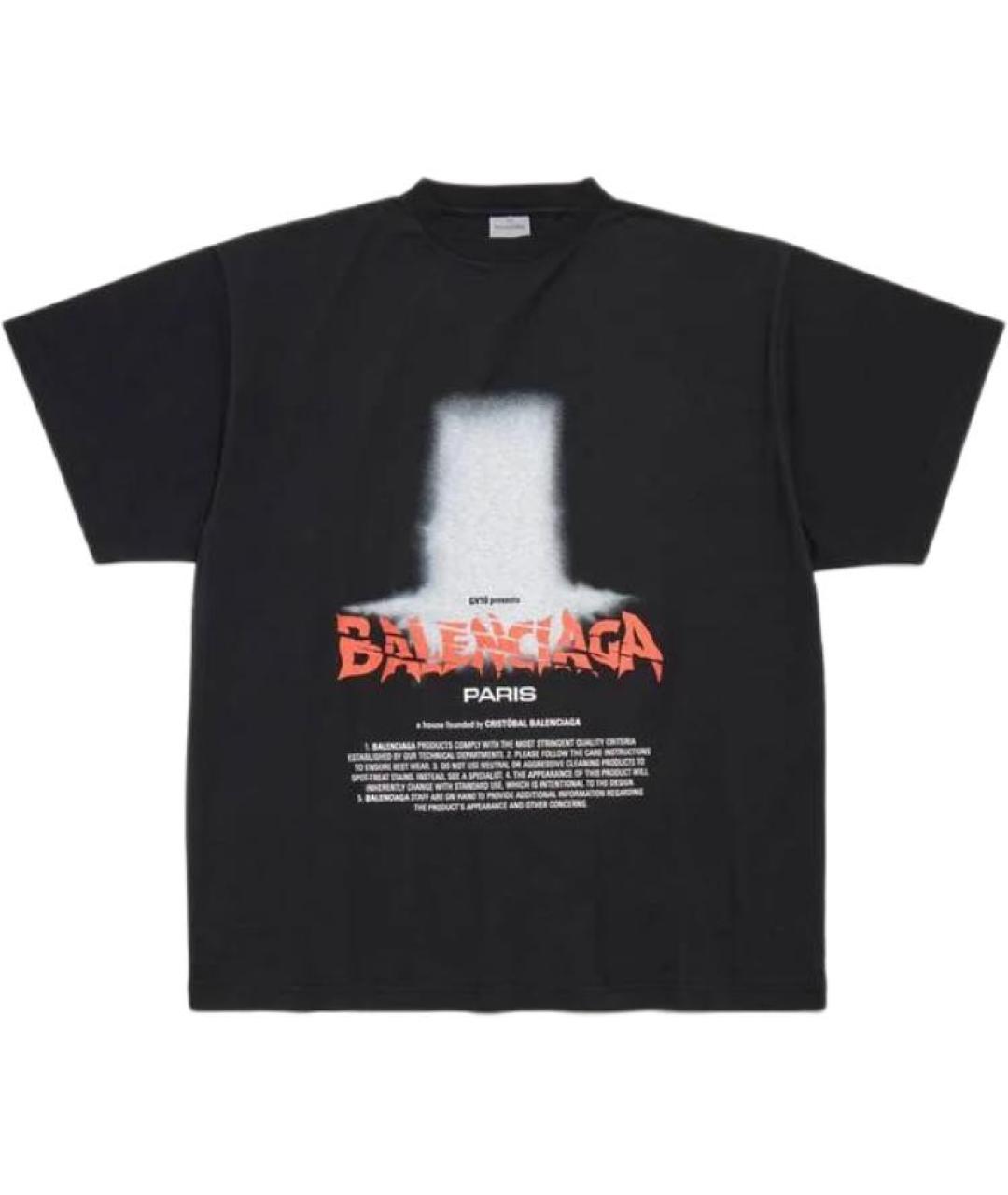 BALENCIAGA Черная футболка, фото 1