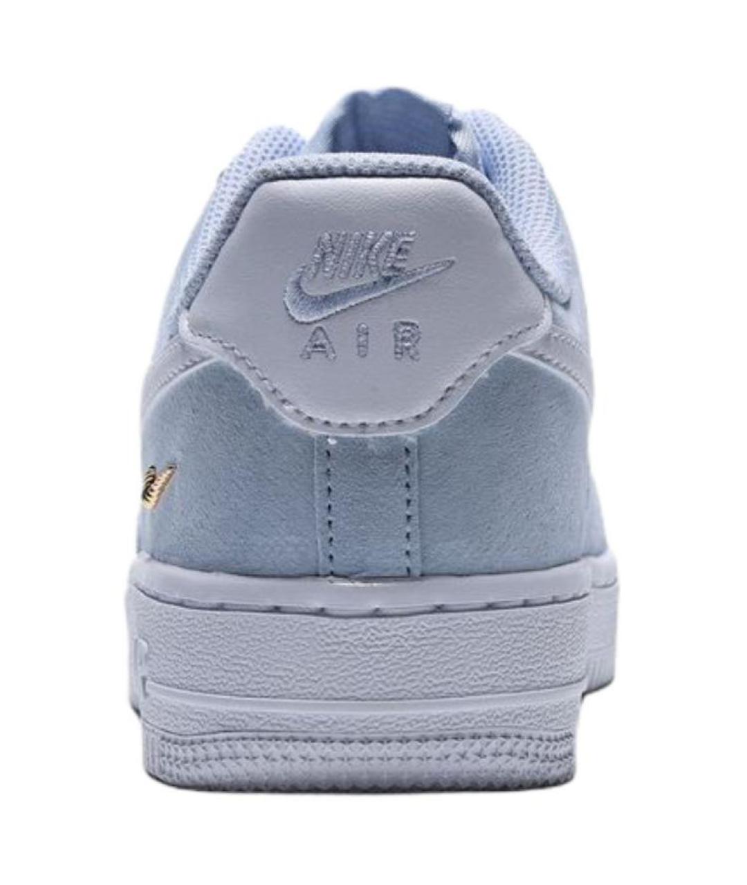 NIKE Синие кожаные кроссовки, фото 4