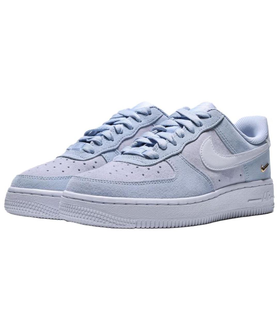 NIKE Синие кожаные кроссовки, фото 3