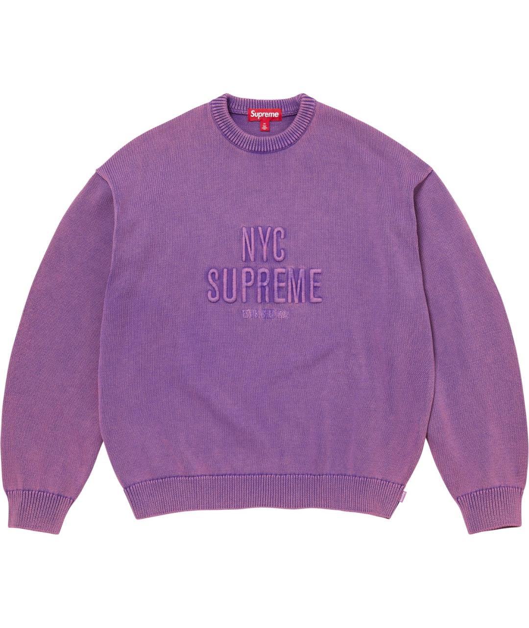 SUPREME Фиолетовый джемпер / свитер, фото 1