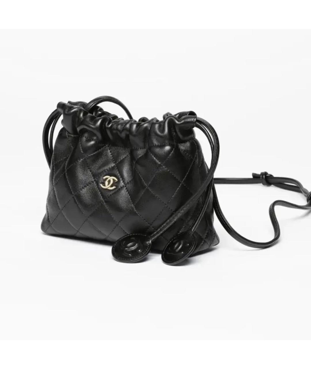 CHANEL Черная кожаная сумка с короткими ручками, фото 2