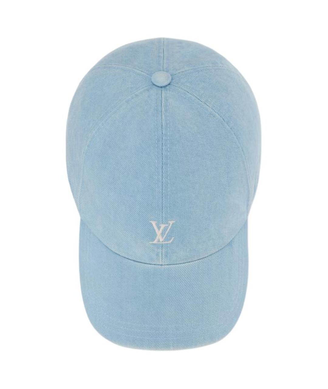 LOUIS VUITTON Голубая хлопковая кепка, фото 3