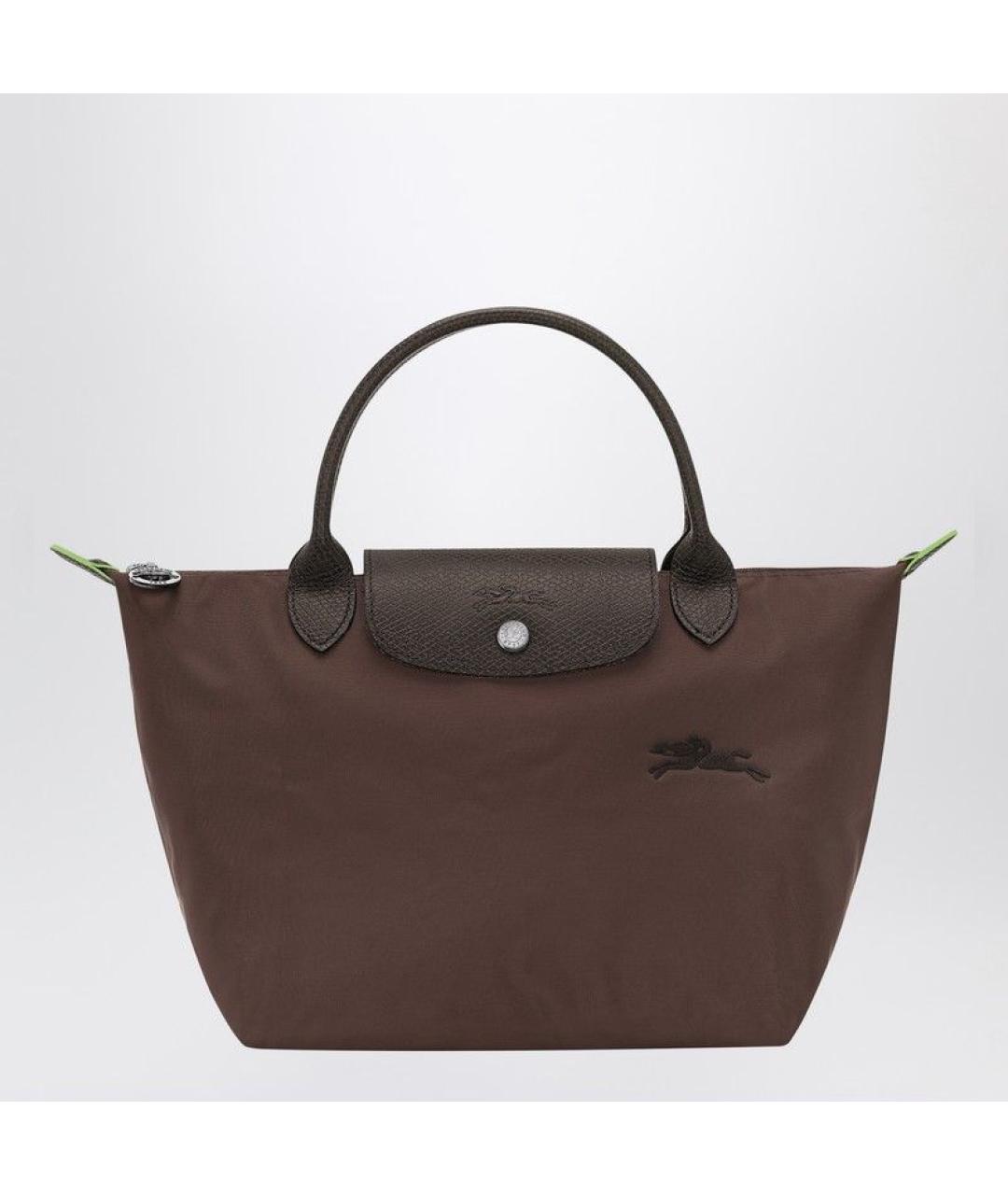 LONGCHAMP Коричневая тканевая сумка тоут, фото 6