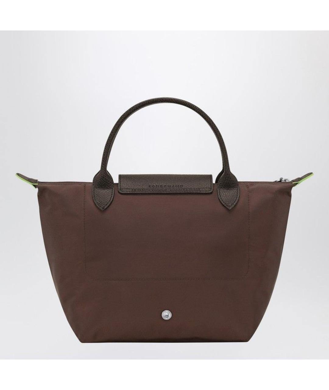 LONGCHAMP Коричневая тканевая сумка тоут, фото 2
