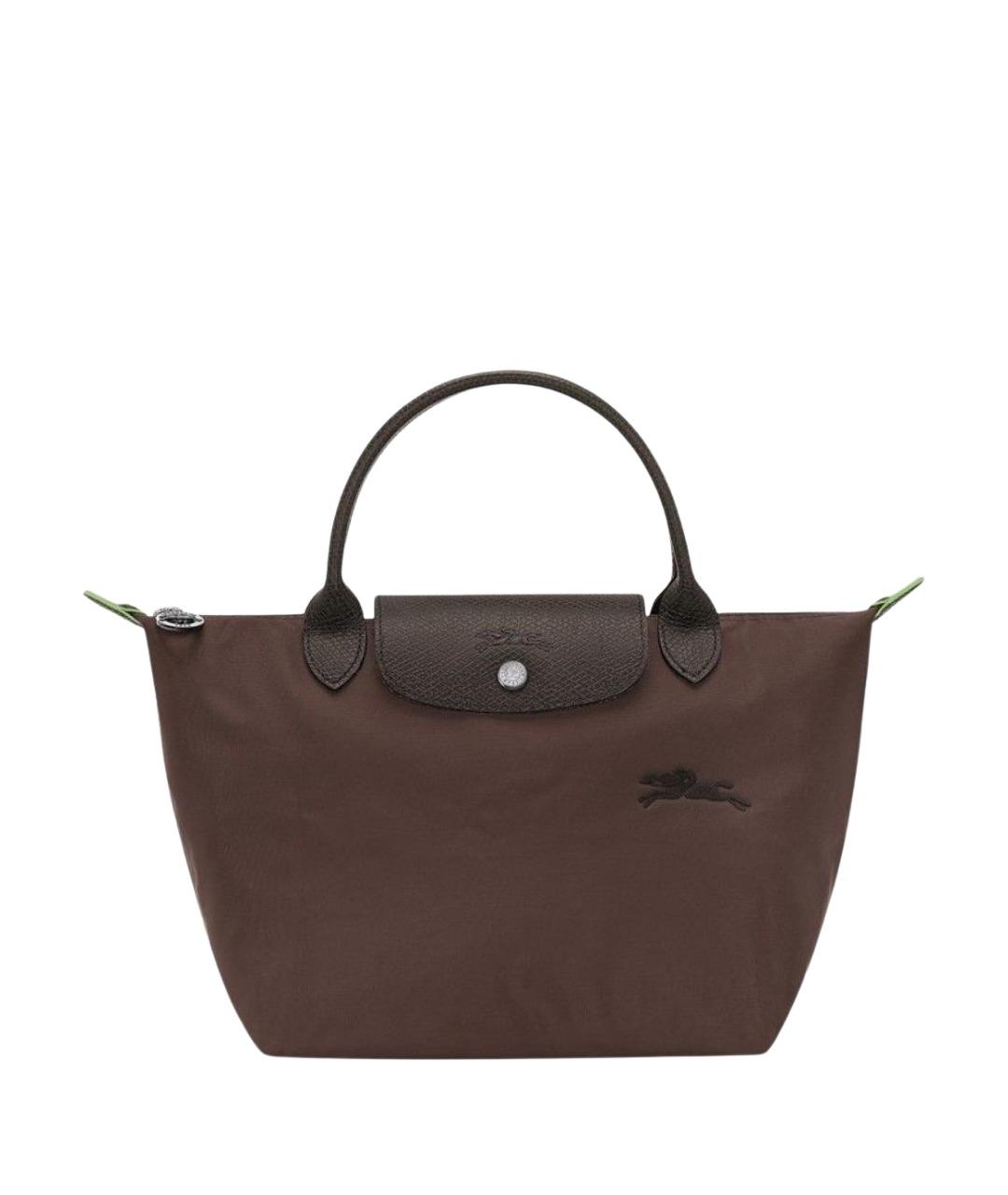 LONGCHAMP Коричневая тканевая сумка тоут, фото 1