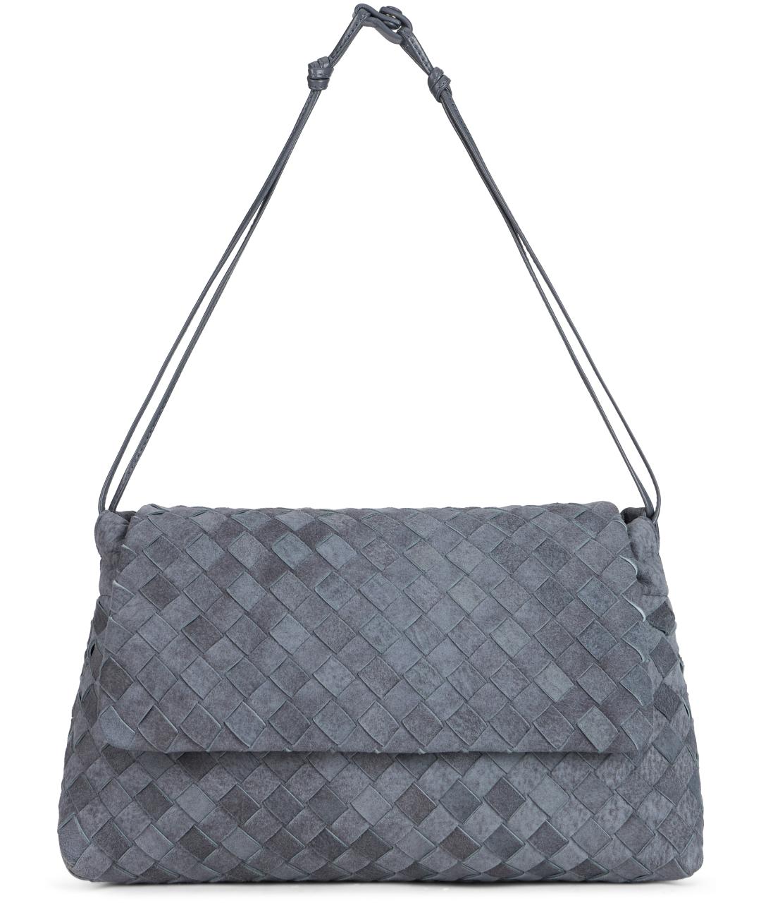 BOTTEGA VENETA Голубая замшевая сумка через плечо, фото 2