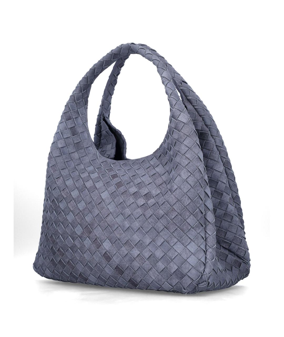 BOTTEGA VENETA Голубая замшевая сумка тоут, фото 3