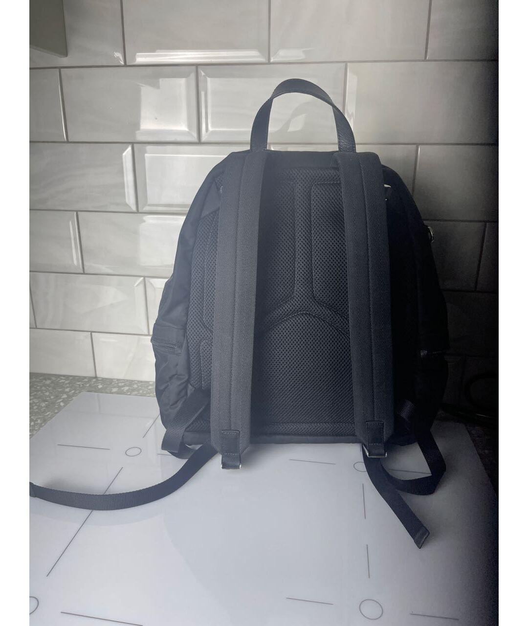 PRADA Черный синтетический рюкзак, фото 3