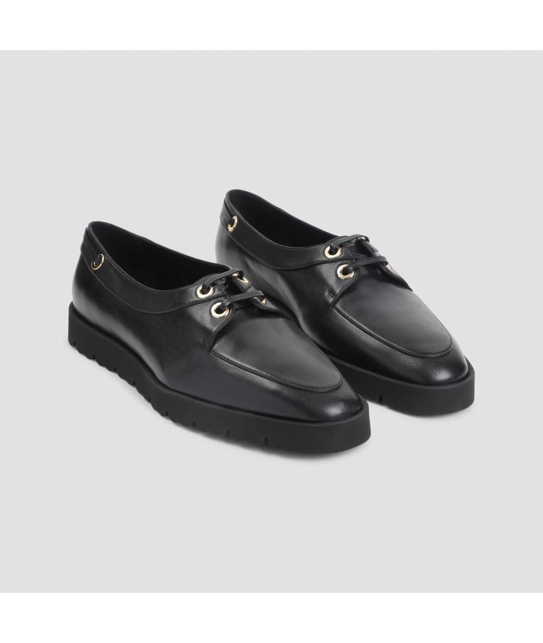 CELINE Черные кожаные лоферы, фото 4