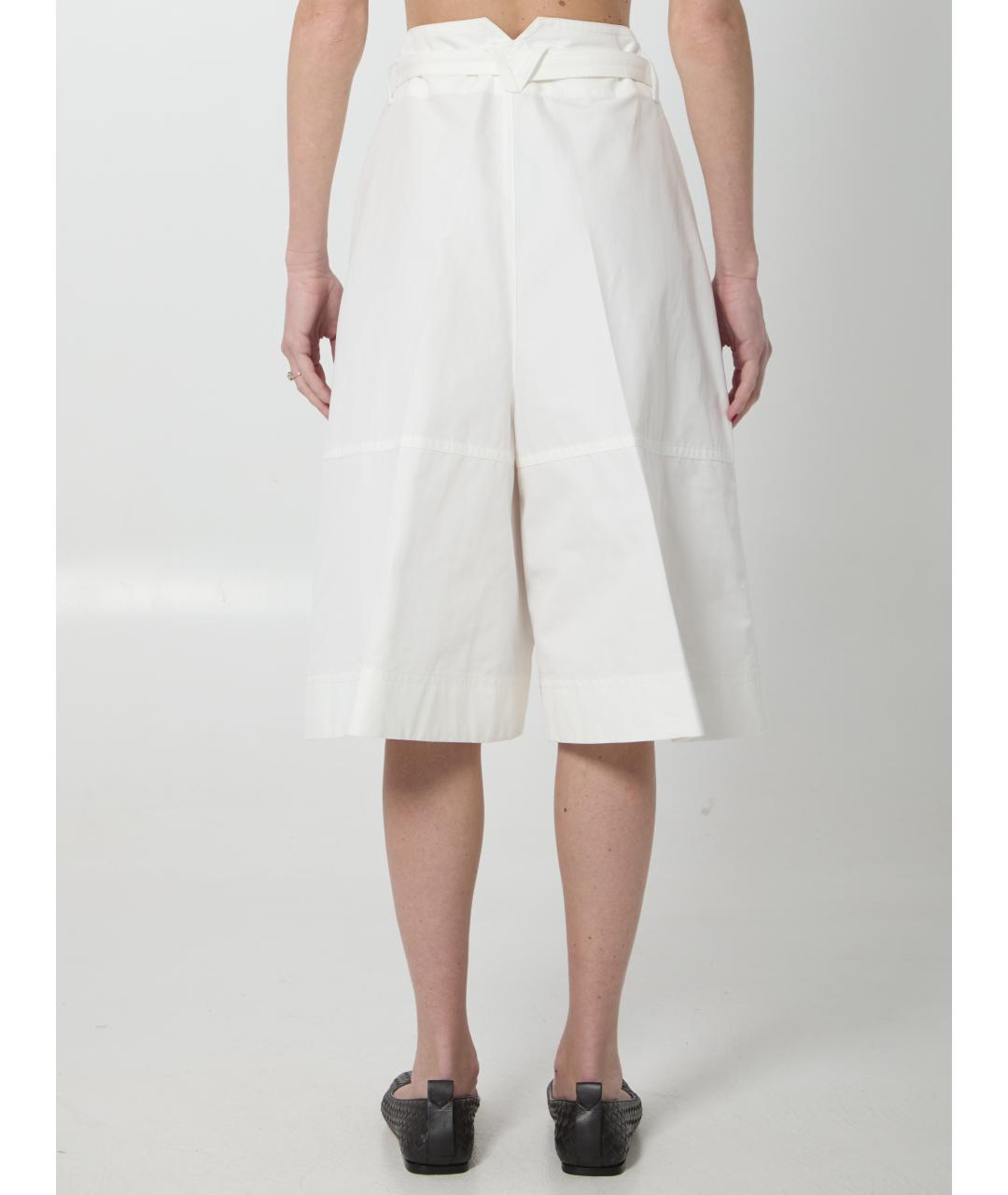 BOTTEGA VENETA Белые хлопковые шорты, фото 4