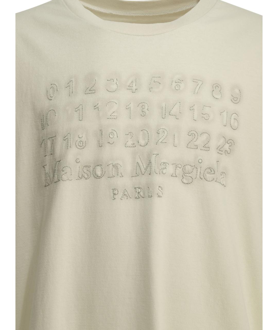 MAISON MARGIELA Белая хлопковая футболка, фото 3