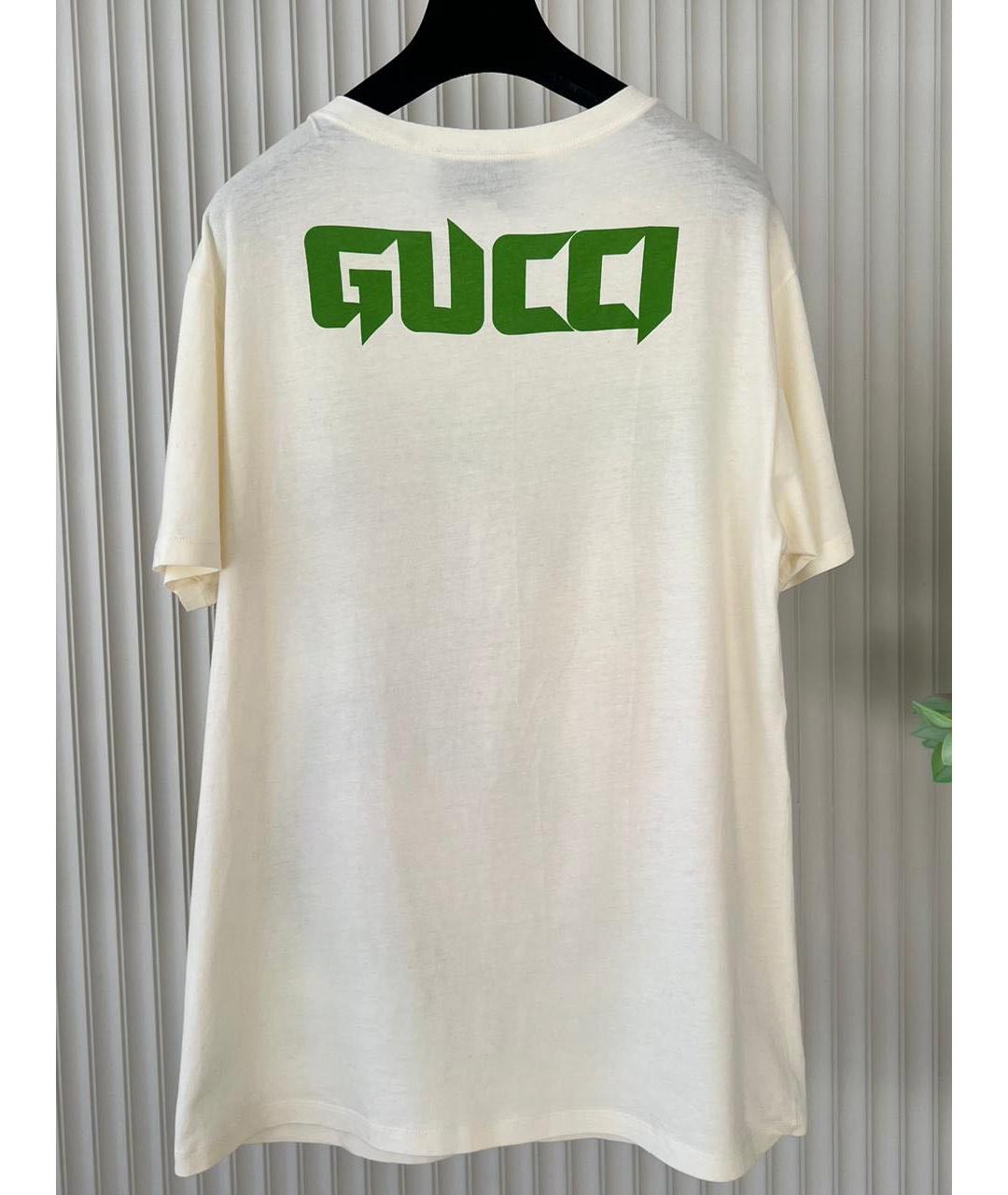 GUCCI Белая хлопковая футболка, фото 2