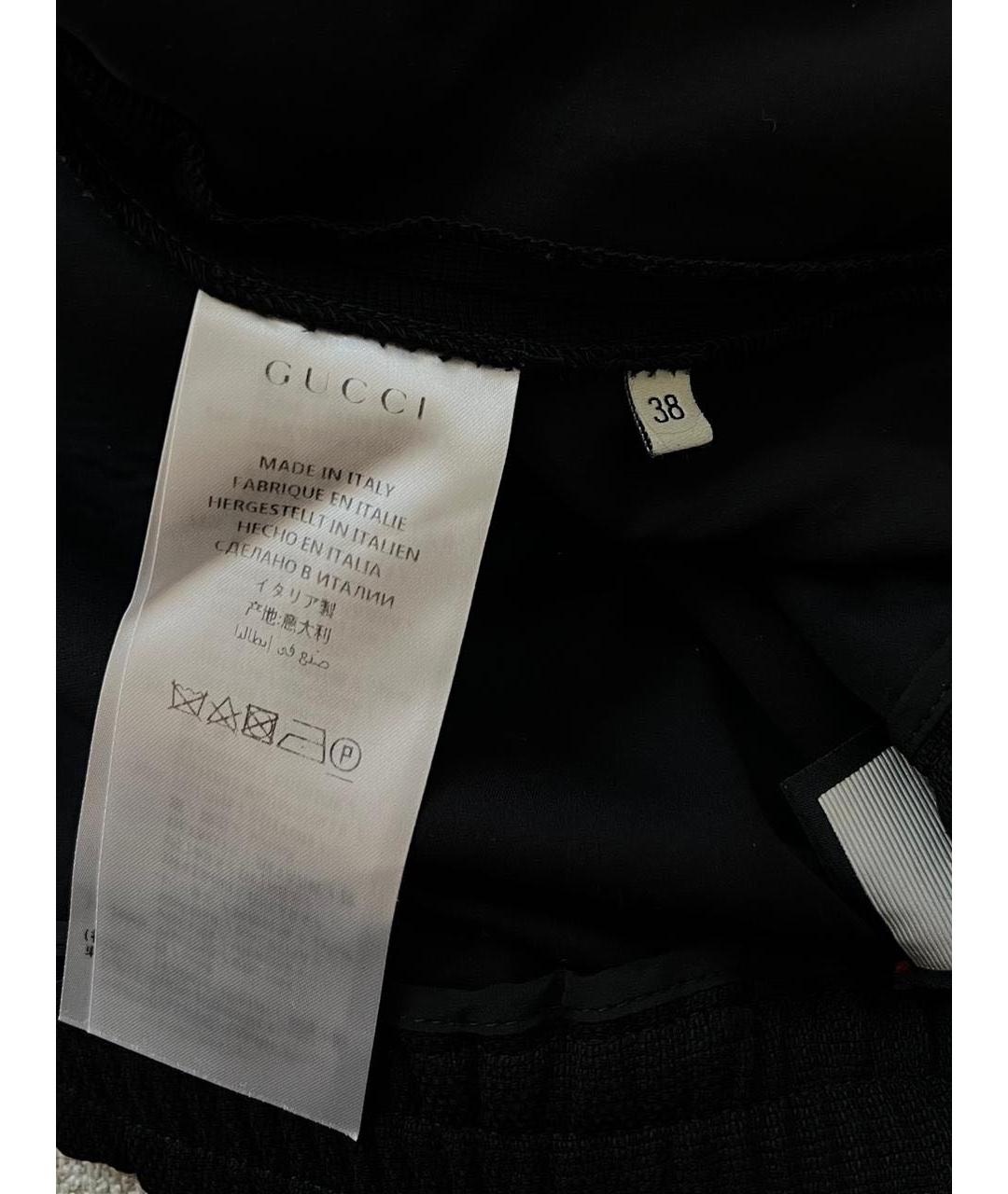 GUCCI Черные прямые брюки, фото 4