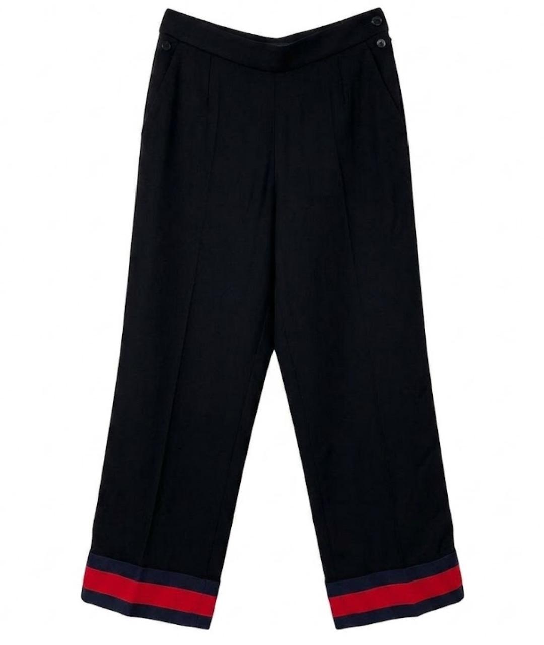 GUCCI Черные прямые брюки, фото 1