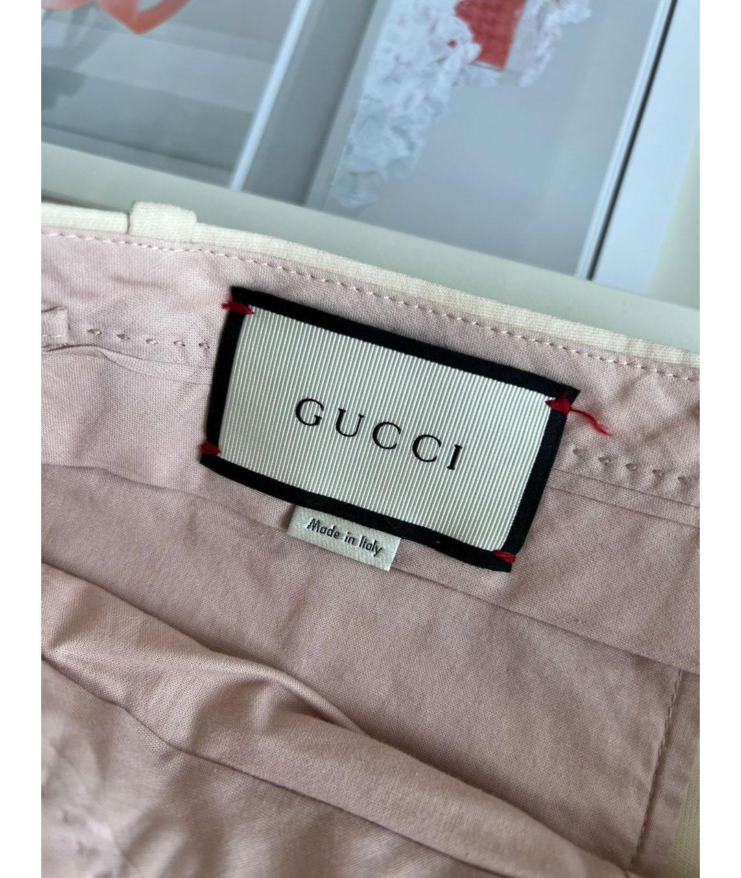 GUCCI Бежевые брюки узкие, фото 3