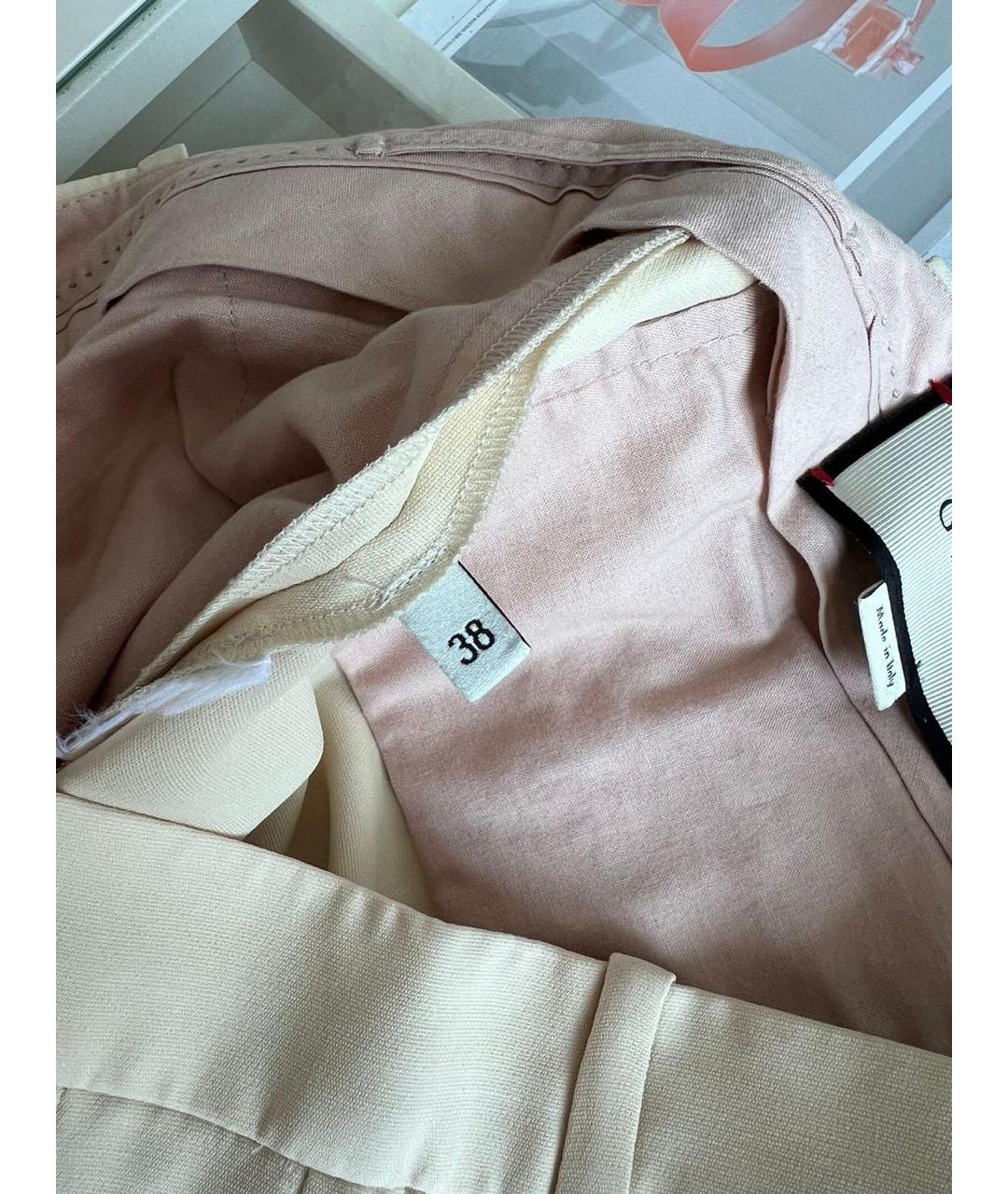 GUCCI Бежевые брюки узкие, фото 4