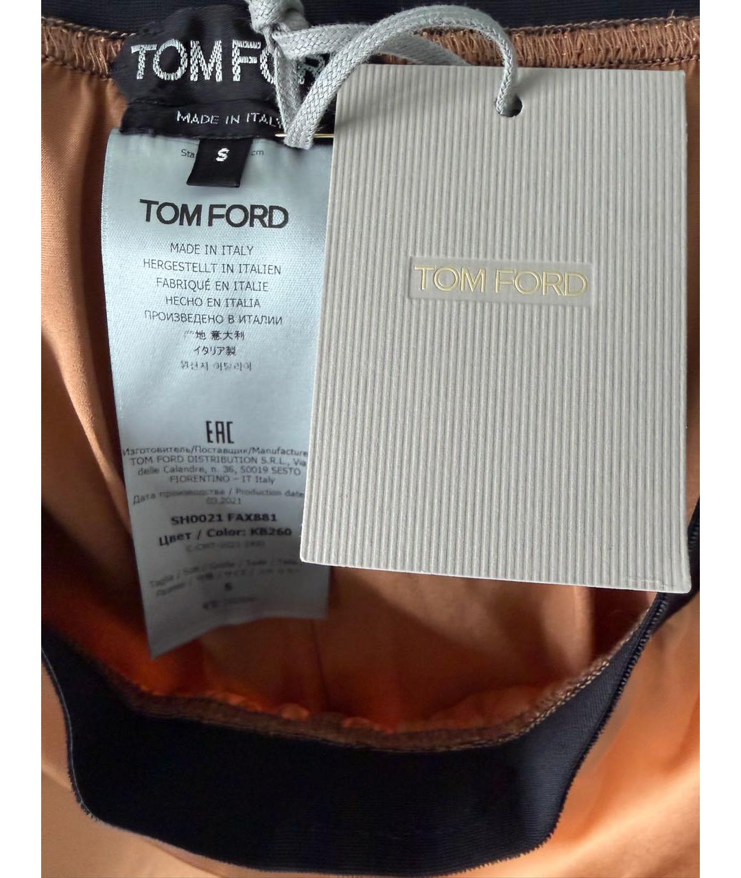 TOM FORD Бежевые шелковые шорты, фото 5