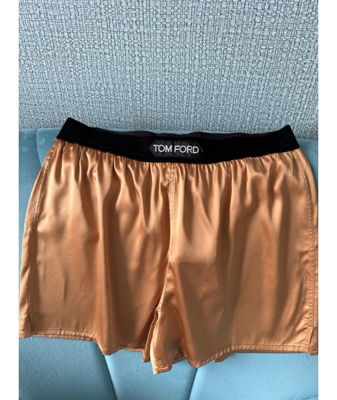 TOM FORD Бежевые шелковые шорты, фото 4