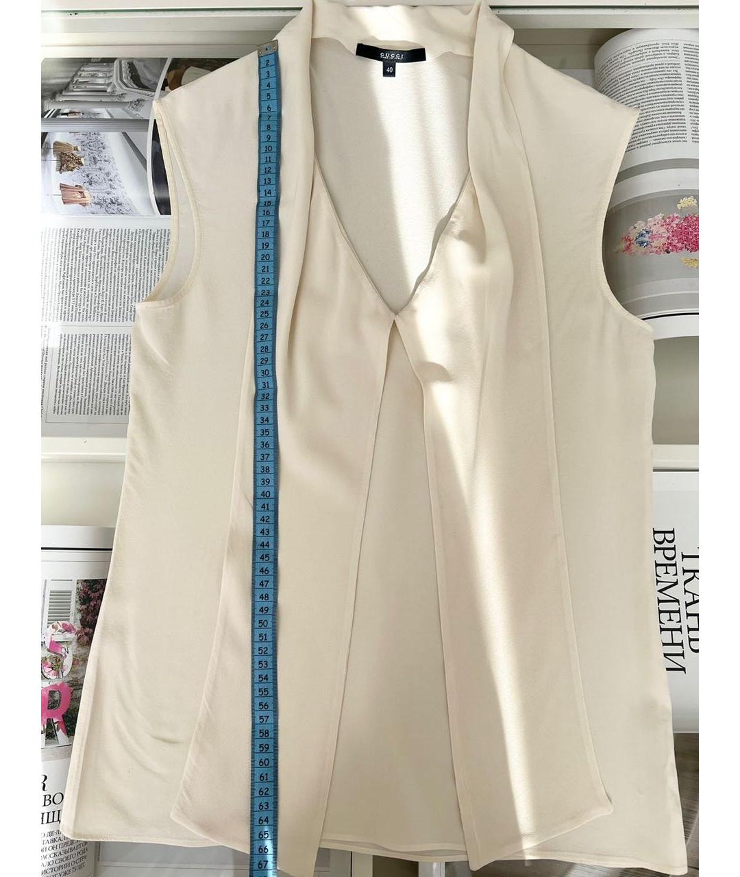 GUCCI Бежевая блузы, фото 4