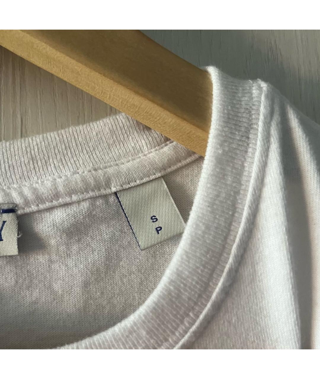 BURBERRY Белая хлопковая футболка, фото 7