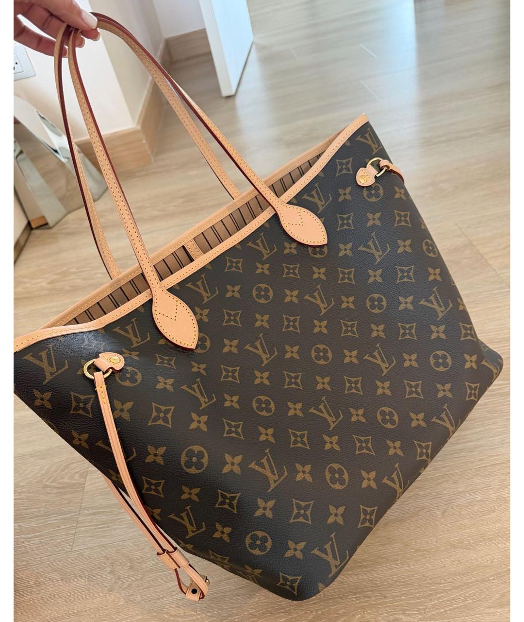 LOUIS VUITTON Коричневая сумка тоут, фото 5