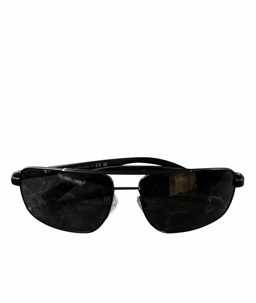 PRADA Черные пластиковые солнцезащитные очки, фото 1