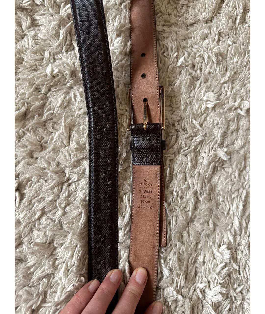 GUCCI Коричневый кожаный ремень, фото 7