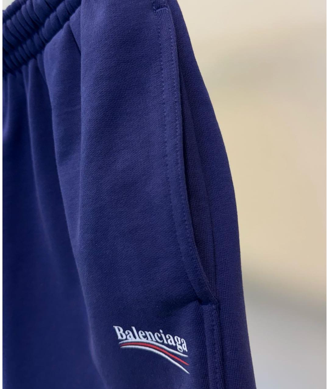 BALENCIAGA Темно-синие хлопковые шорты, фото 4