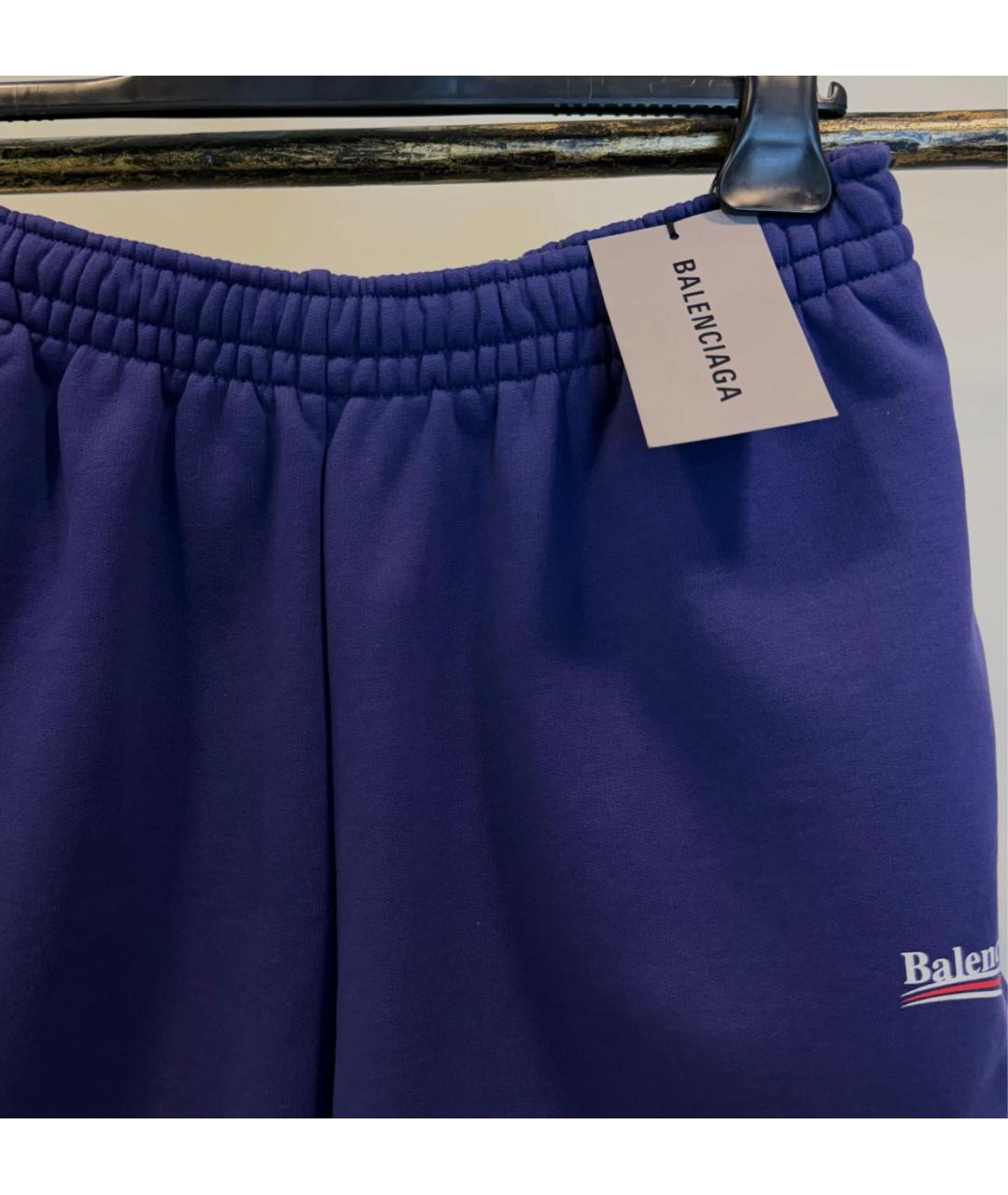 BALENCIAGA Темно-синие хлопковые шорты, фото 3
