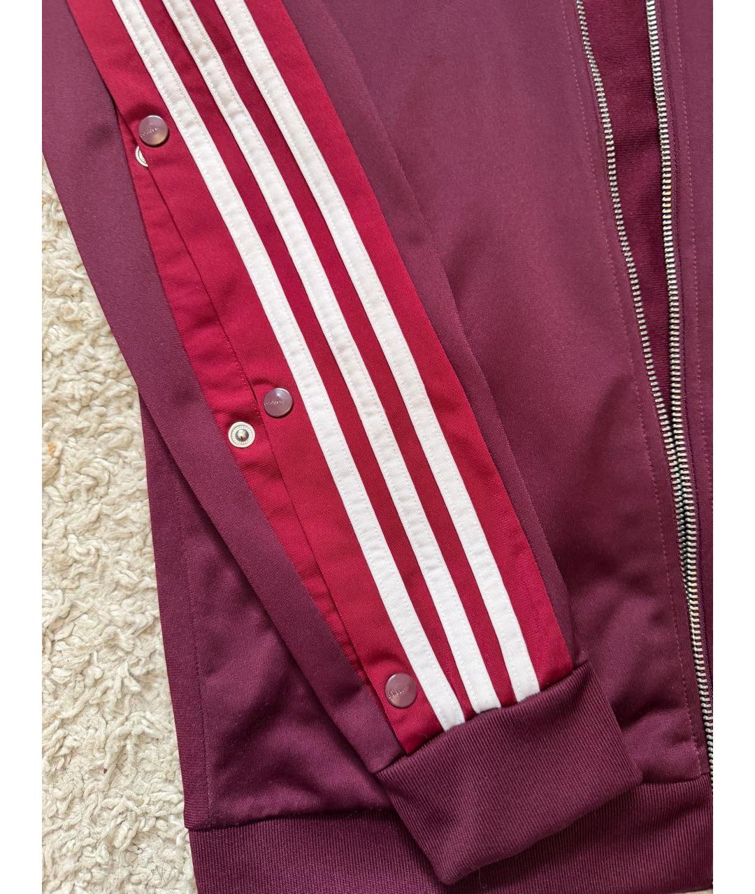 ADIDAS Бордовая полиэстеровая спортивная куртка, фото 5