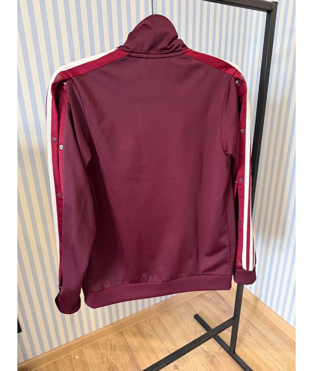 ADIDAS Бордовая полиэстеровая спортивная куртка, фото 2