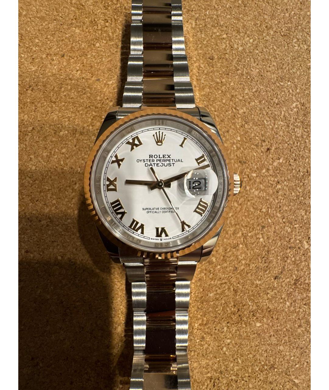 ROLEX Серебряные часы из желтого золота, фото 5