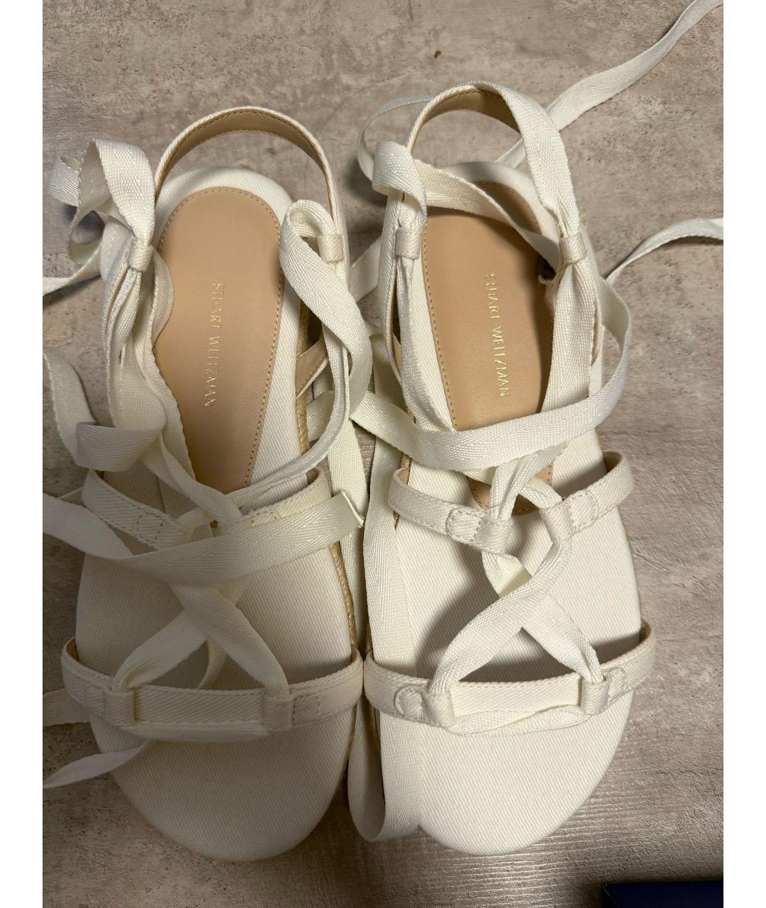 STUART WEITZMAN Белые текстильные эспадрильи, фото 2