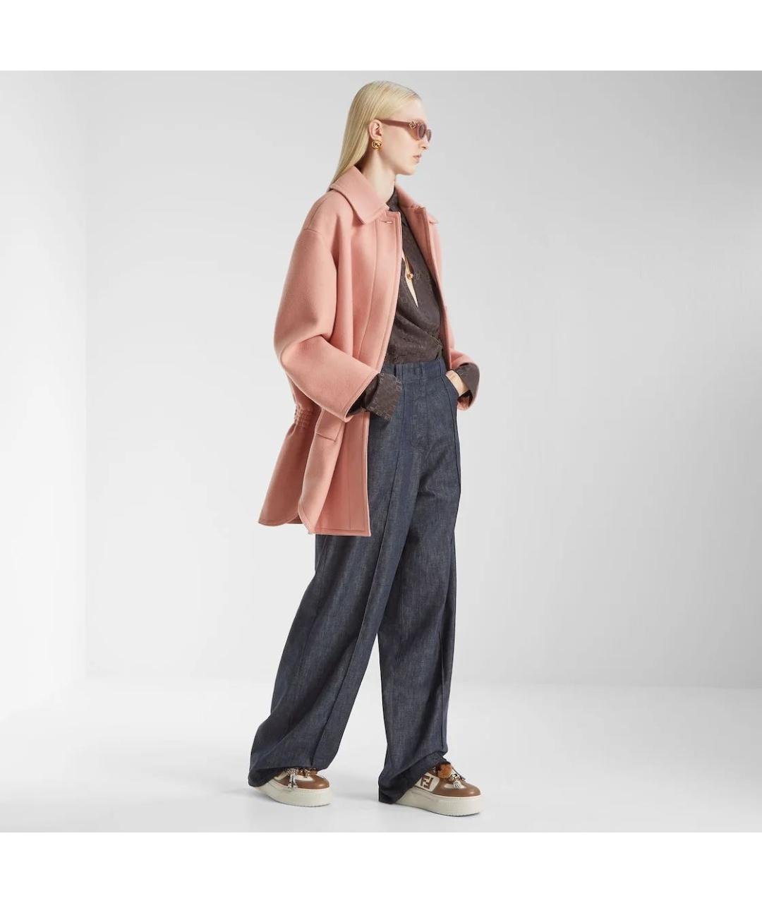 FENDI Бежевые кожаные кеды, фото 6